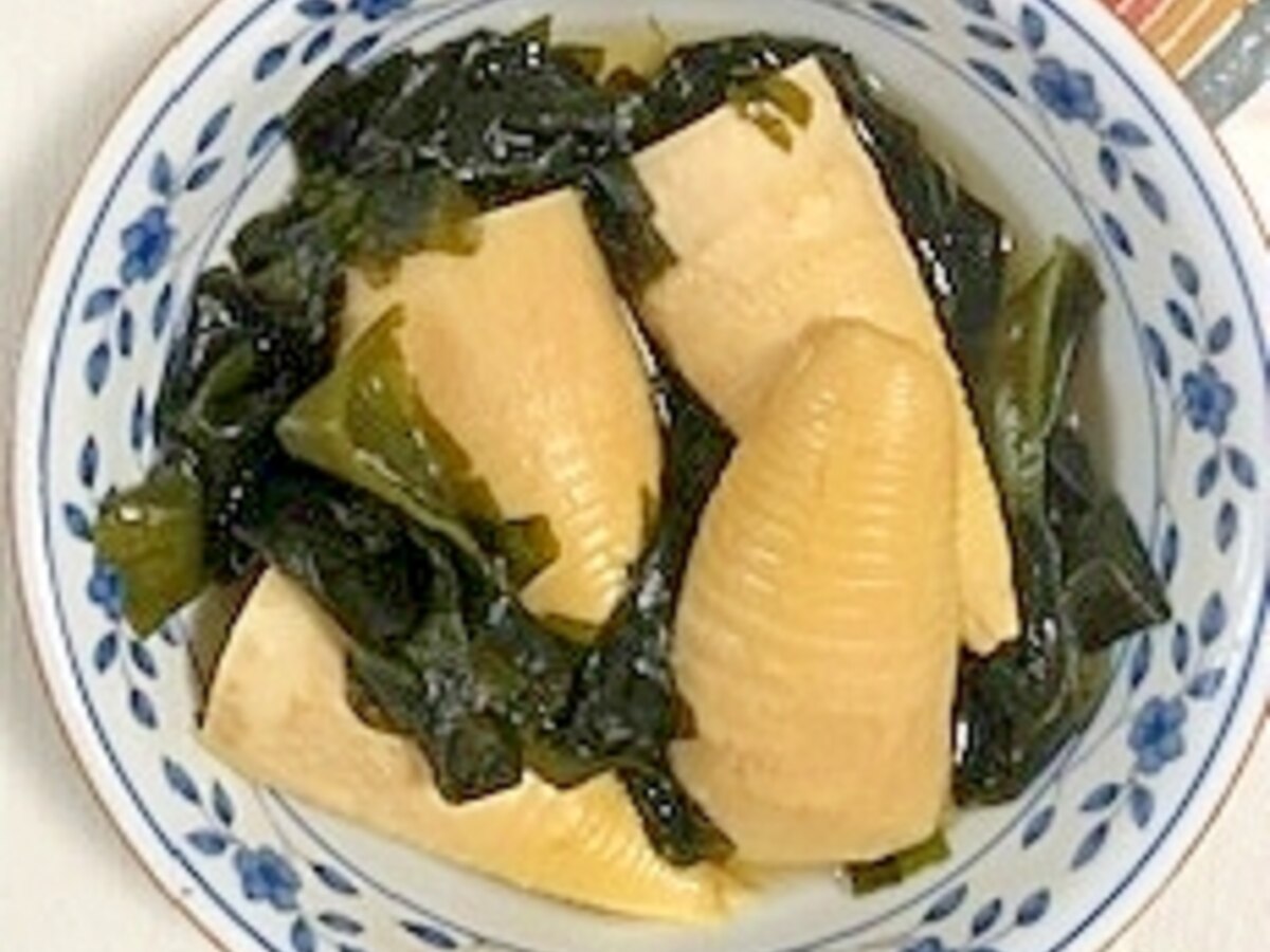 茅の舎だしで 筍とわかめの煮物 レシピ 作り方 By 2727椿 楽天レシピ